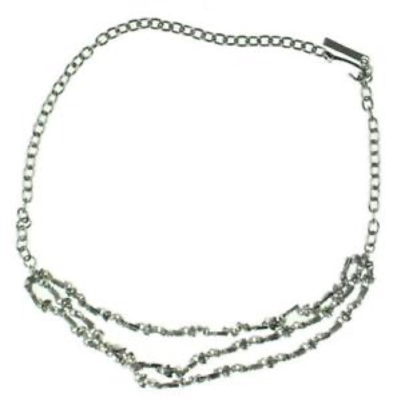 BCBGMAXAZRIA Womens Silver Crystal Chaim Belt - Picture 1 of 1